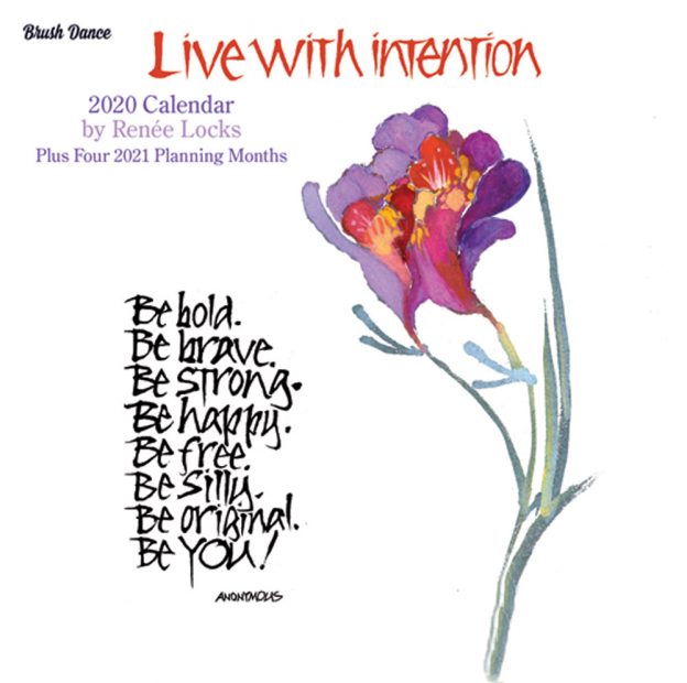 Live with Intention 2020 Mini Wall Calendar by Brush Dance Brush Dance