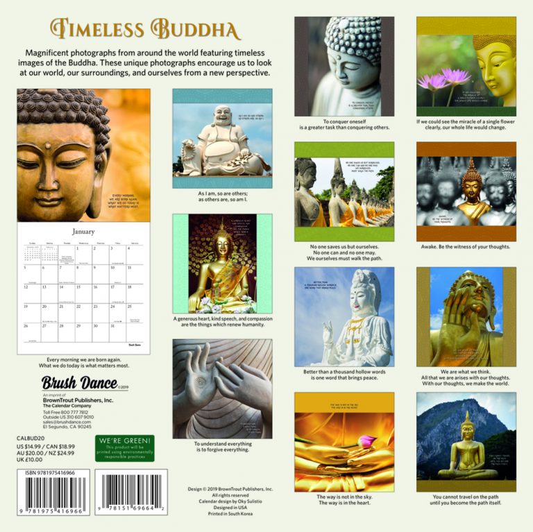 Timeless Buddha 2020 Square Wall Calendar by Brush Dance | Brush Dance