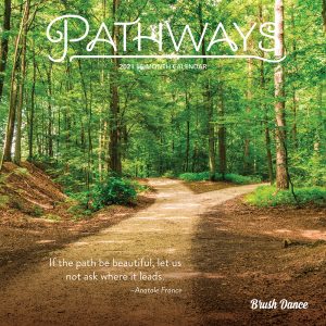 Pathways 2021 7 x 7 Inch Monthly Mini Wall Calendar by Brush Dance, Photography Journey Scenic Nature