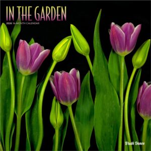 In the Garden | 2026 12 x 24 Inch (Hanging) Monthly Square Wall Calendar | Plastic-Free | Brush Dance | Flowers Plants Floral Photography