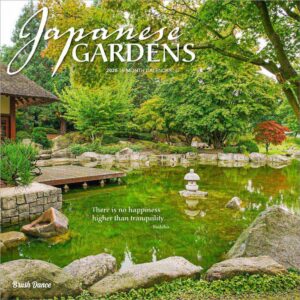 Japanese Gardens | 2026 12 x 24 Inch (Hanging) Monthly Square Wall Calendar | Plastic-Free | Brush Dance | Gardening Outdoor Home Country Nature